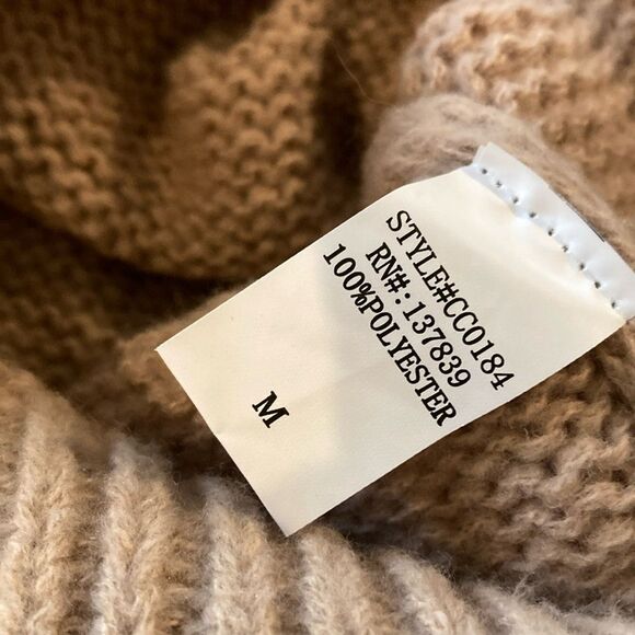 Luna Ivy Cottagecore beige cropped knit cardigan 3D crocheted Rose Sweater med - Picture 8 of 8